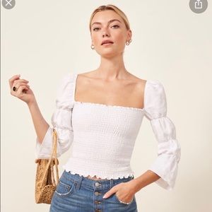 Reformation M Puff Sleeve Top